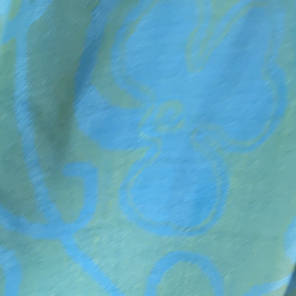 Teal Turquoise and Lime Women's Scarf 80% Cotton 20% Silk Classic